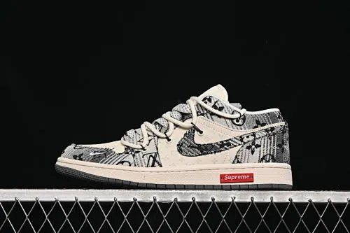 All categories Air Jordan Jordan series basketball shoes Air Jordan 1 Low High-end customized low-top sneakers Air Jordan 1 Low AJ1 Joe 1 LV joint gray floral drawstring High-end customized low-top retro basketball shoes YX5066-372